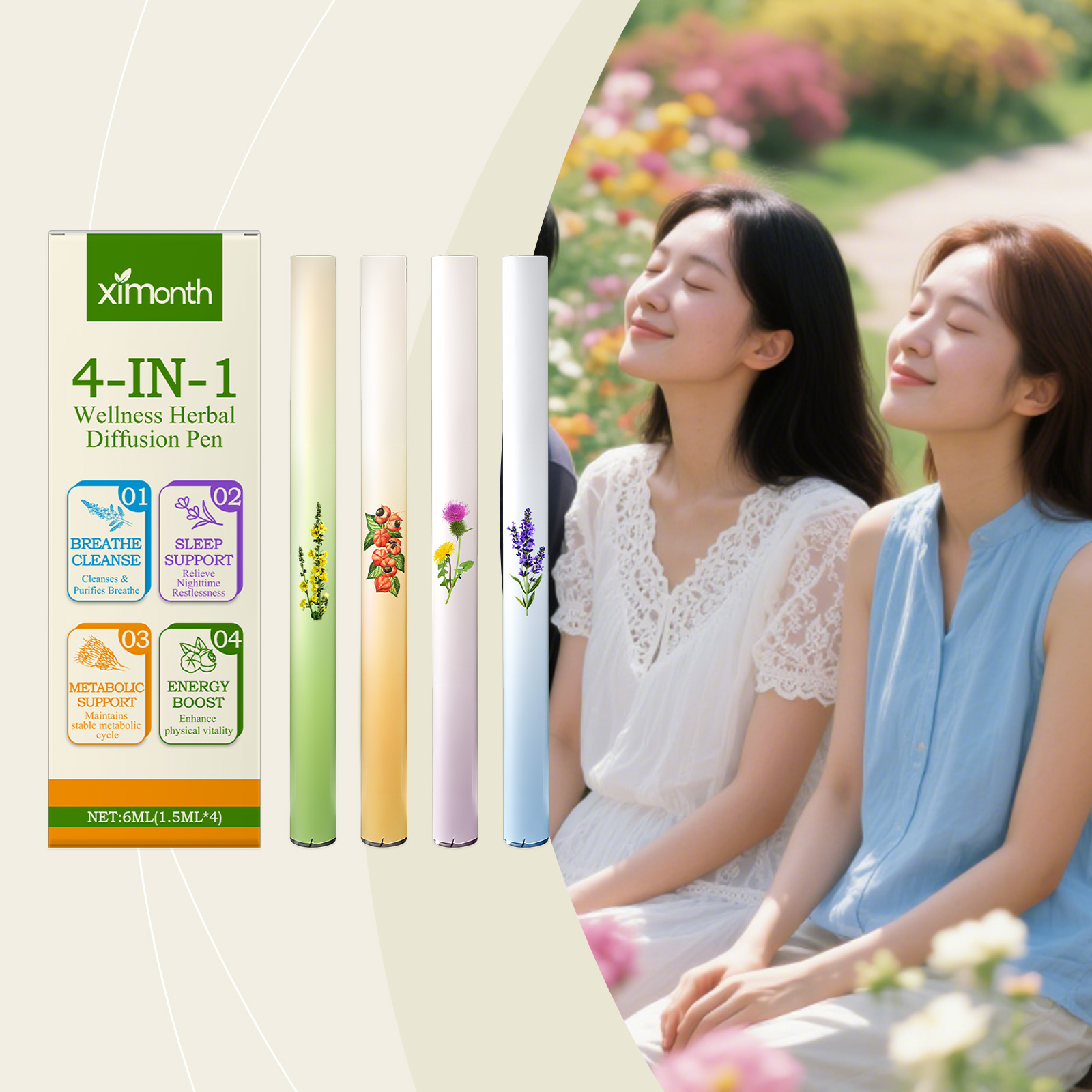 Herbal Wellness For You - Bâton combiné d'énergie à base de