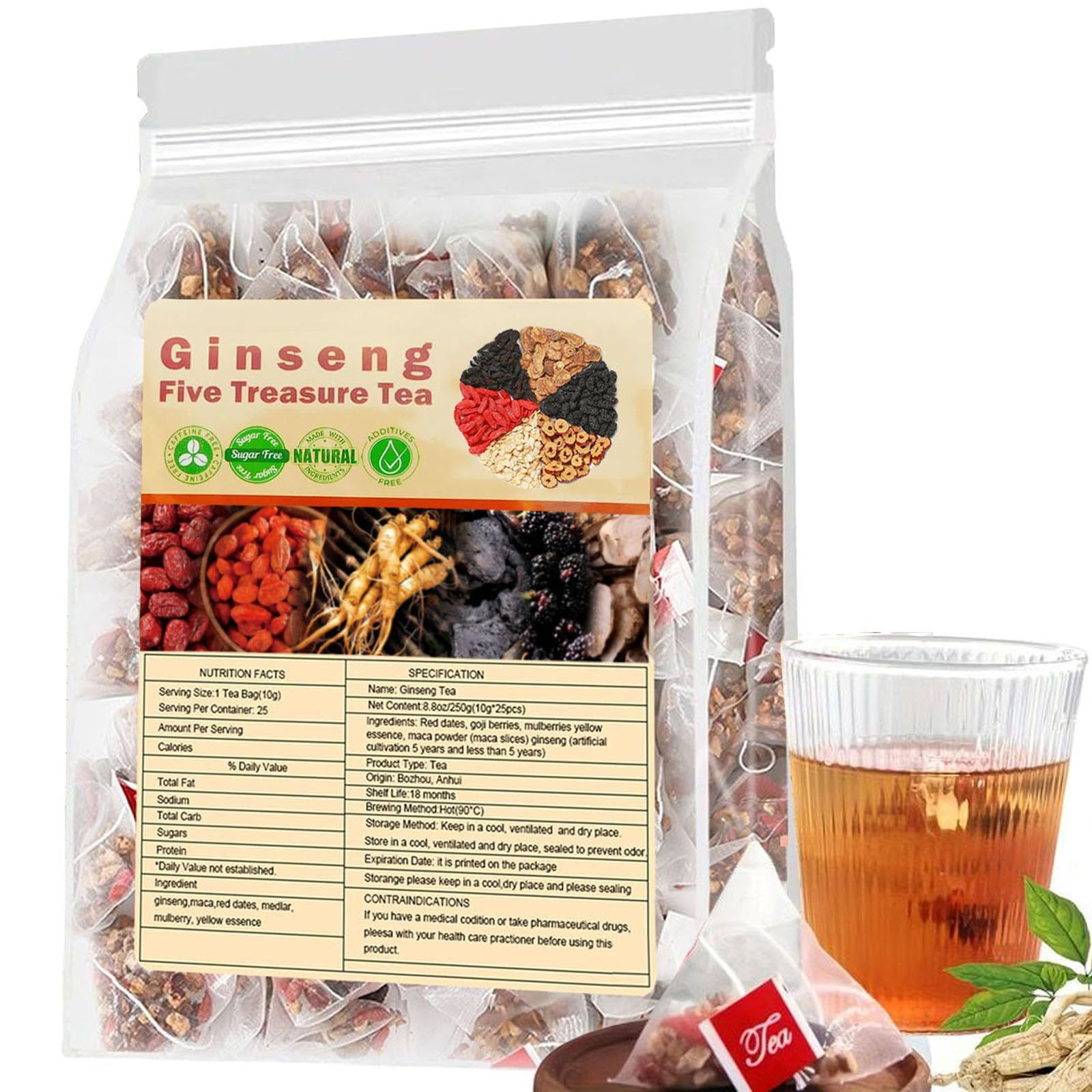 Herbal And Wellness - Thé aux reins au Ginseng Five