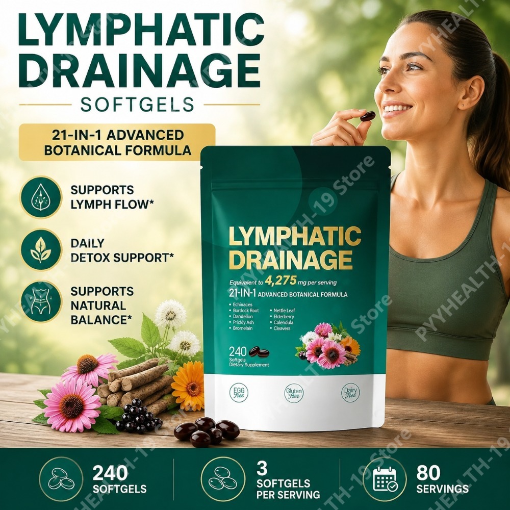 Herbal Wellness For You - Capsules de drainage lymphatique, mélange d'herbes